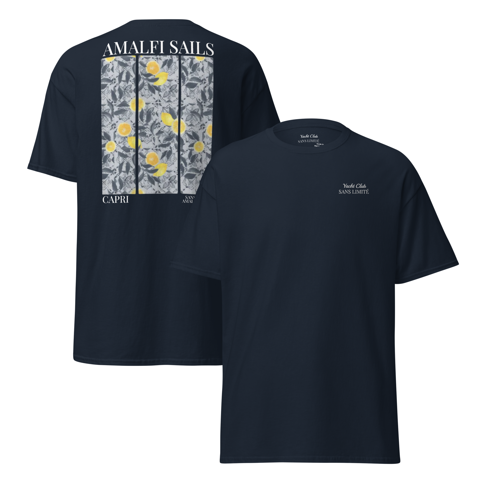 Amalfi Sails T-Shirt Navy